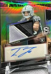 Tre Tucker #6 Football Cards 2023 Panini Spectra Rookie Autograph Hyper Prices