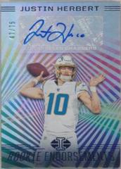 Justin Herbert [Blue] #RE3 Football Cards 2020 Panini Illusions Rookie Endorsements Autographs Prices