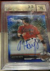 Austin Hays [Blue Refractor] Baseball Cards 2017 Bowman Chrome Prospects Autographs Prices