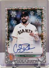 Carlos Rodon [Silver Metallic] Baseball Cards 2022 Topps Holiday Autographs Prices