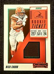 Nick Chubb #RTS-13 Football Cards 2018 Panini Contenders Rookie Ticket Swatches Prices