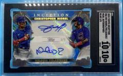 Nelson Velazquez, Christopher Morel [Blue] #IDA-MV Baseball Cards 2023 Topps Inception Dual Autographs Prices