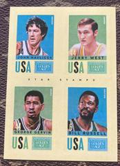 George Gervin, John Havlicek, Bill Russell, Jerry West Baseball Cards 2014 Panini Golden Age Star Stamps Prices