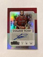 Julian Champagnie #CT-JCH Basketball Cards 2022 Panini Chronicles Draft Picks Contenders College Ticket Autograph Prices