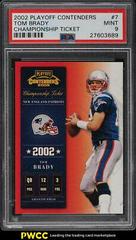 Tom Brady [Championship Ticket] #7 Football Cards 2002 Playoff Contenders Prices