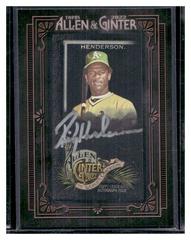 Rickey Henderson [X Black Frame] #MA-RH Baseball Cards 2022 Topps Allen & Ginter Mini Autographs Prices