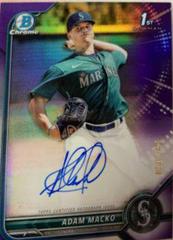 Adam Macko [Purple Refractor] #CPA-AM Baseball Cards 2022 Bowman Chrome Prospect Autographs Prices