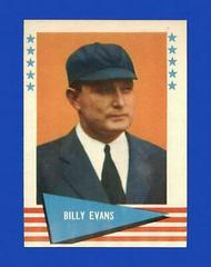 Billy Evans #22 Baseball Cards 1961 Fleer Prices