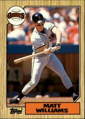 Matt Williams Baseball Cards 1987 Topps Traded Prices