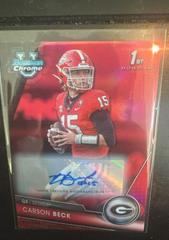 Carson Beck [Autograph Red] #44 Football Cards 2023 Bowman Chrome University Prices