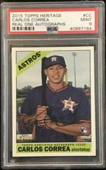 Carlos Correa #CC Baseball Cards 2015 Topps Heritage Real One Autographs Prices