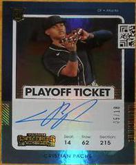 Cristian Pache [Autograph Playoff] Baseball Cards 2021 Panini Contenders Prices