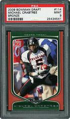 Michael Crabtree [Bronze] #114 Football Cards 2009 Bowman Draft Prices