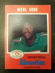 Merl Code #105 Football Cards 1971 O Pee Chee CFL Prices
