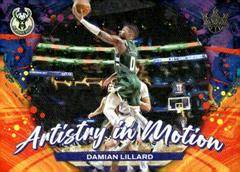 Damian Lillard #17 Basketball Cards 2023 Panini Court Kings Artistry in Motion Prices