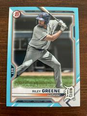 Riley Greene [Sky Blue] Baseball Cards 2021 Bowman Draft Prices