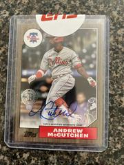 Andrew McCutchen [Gold] #87BA-AM Baseball Cards 2022 Topps 1987 Autographs Prices