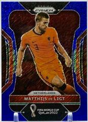 Matthijs de Ligt [Blue Shimmer] #158 Soccer Cards 2022 Panini Prizm World Cup Prices