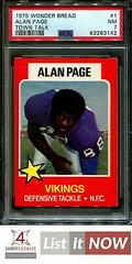 Alan Page [Town Talk] #1 Football Cards 1975 Wonder Bread Prices