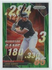 Jose Abreu [Forrest Green Flash] Baseball Cards 2020 Panini Prizm Numbers Game Prices