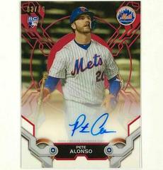 Pete Alonso [Red] #PA Baseball Cards 2019 Topps High Tek Autographs Prices