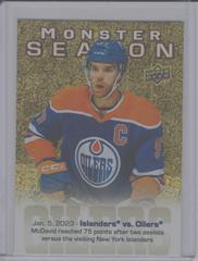 Connor McDavid [Gold] #MS-40 Hockey Cards 2023 Upper Deck Monster Season Prices