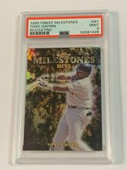 Tony Gwynn [w/ Coating] #M1 Baseball Cards 1999 Finest Milestones Prices