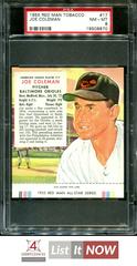 Joe Coleman #17 Baseball Cards 1955 Red Man Tobacco Prices