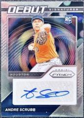 Andre Scrubb [Silver Prizm] #DS-AS Baseball Cards 2021 Panini Prizm Debut Signatures Prices