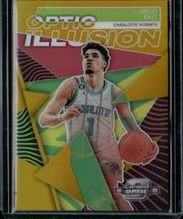 LaMelo Ball [Gold] #13 Basketball Cards 2022 Panini Contenders Optic Illusion Prices