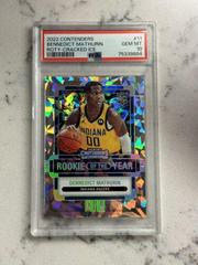 Bennedict Mathurin [Cracked Ice] #11 Basketball Cards 2022 Panini Contenders Rookie of the Year Prices