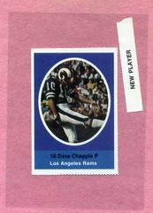 Dave Chapple Football Cards 1972 Sunoco Stamps Update Prices