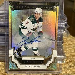 Brock Faber #BDB-BF Hockey Cards 2023 Upper Deck Black Diamond Pure Black Autograph Prices