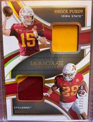 Brock Purdy, Breece Hall [Gold] Football Cards 2022 Panini Immaculate Collegiate Dual Jerseys Prices