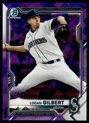 Logan Gilbert [Purple] Baseball Cards 2021 Bowman Chrome Sapphire Prospects Prices