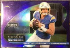 Justin Herbert [Purple] #BTN-JHE Football Cards 2021 Panini Playoff Behind the Numbers Prices