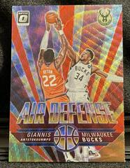 Giannis Antetokounmpo [Red Wave] #3 Basketball Cards 2021 Panini Donruss Optic Air Defense Prices