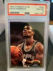 David Robinson #361 Basketball Cards 1992 Stadium Club Prices