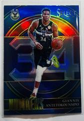 Giannis Antetokounmpo [Blue Prizm] Basketball Cards 2021 Panini Select Numbers Prices