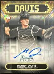 Henry Davis [Black Atomic] #SSA-HD Baseball Cards 2022 Bowman Sterling Signage Autographs Prices