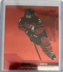 Sarah Nurse [Red Champagne] Hockey Cards 2022 Upper Deck Team Canada Juniors Prices