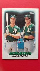 A's Leaders [J. Canseco, M. McGwire] Baseball Cards 1988 Topps Prices
