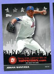 Johan Santana #TTT6 Baseball Cards 2009 Topps Toppstown Prices