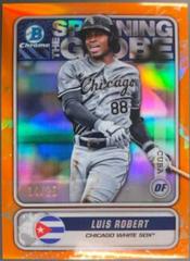 Luis Robert [Orange Refractor] #STG-LR Baseball Cards 2020 Bowman Chrome Spanning the Globe Prices