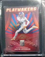 Justin Jefferson [Blue] #PM-7 Football Cards 2022 Panini Donruss Elite Playmakers Prices