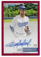 Luis Rodriguez [Red] Baseball Cards 2021 Bowman Heritage Chrome Prospect Autographs Prices