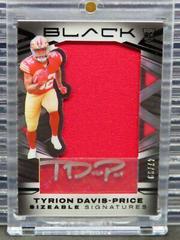 Tyrion Davis Price Football Cards 2022 Panini Black Sizeable Signatures Rookie Jersey Prices