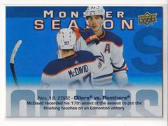 Connor McDavid #MS-16 Hockey Cards 2023 Upper Deck Monster Season Prices