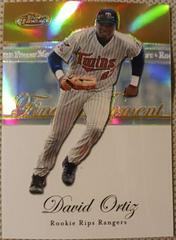 David Ortiz [Gold Refractor] #RFMDO Baseball Cards 2007 Finest Rookie Moments Prices