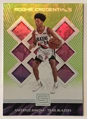 Anfernee Simons [Green] #15 Basketball Cards 2018 Panini Status Rookie Credentials Prices